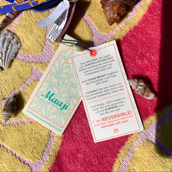 Maaji Floral Hidden Lagoon Underwire Bikini Top XL - Picture 7 of 8